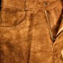 vintage 1970's suede leather flared trousers Image 4