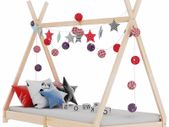 Kids Bed Frame Solid Pine Wood 90x200 cm
