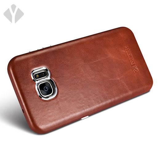 S7 Edge Vintage Leather Back Cover