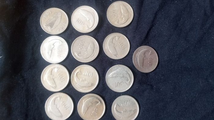 Job Lot of Irish Pre-Euro Coins (10p, 20p, 3d Rabbits)