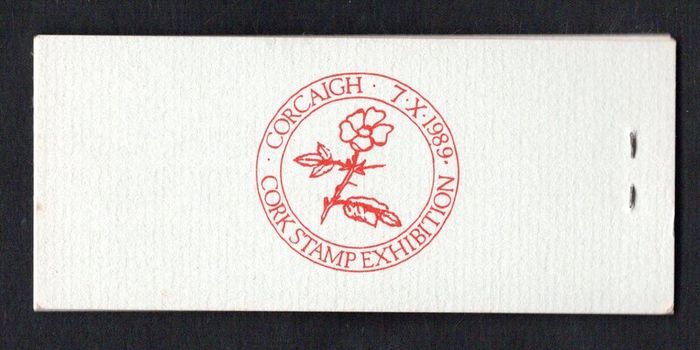 1989 Ireland Cork Philatelic Exhibition Booklet . Contains 2 X 24p Garnish Island Commemorative Stamps No 198