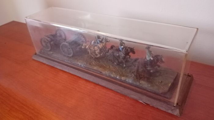 American Civil War,Artillery Diorama in Display case