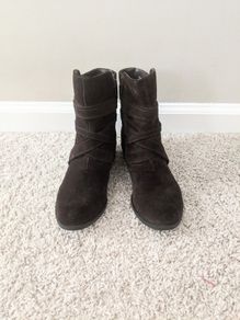 Dark Brown Suede Boots SZ 37