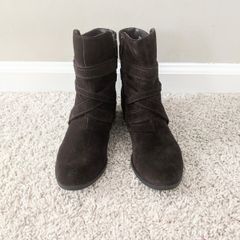 Dark Brown Suede Boots SZ 37