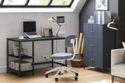 New Home Office Desk With 2 Shelves (Black)  FREE P&amp;P