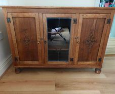 Solid Oak Tudor Style Sideboard