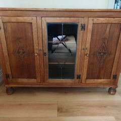 Solid Oak Tudor Style Sideboard