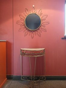 table & mirror set