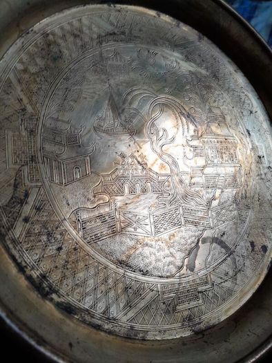Brass Willow Pattern Tray