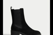 M&amp;S genuine leather Chelsea heeled boots