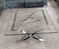 Glass & Chrome Coffee and Side Table