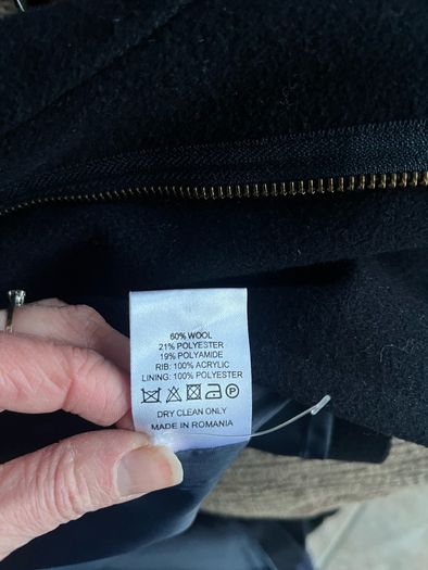 Navy coat ASOS