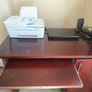 Computer desk -Mahogany wood. Image 3