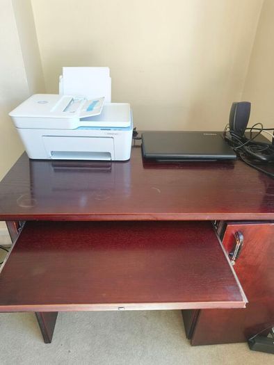 Computer desk -Mahogany wood.