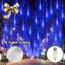 Ice Blue & white tubes meteor shower lights USB power supply Image 2