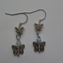 Handmade errings, Butterfly earrings, Jewellery, Drop earrings, Gift Image 2