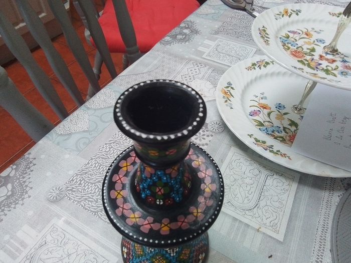 Vintage Hand Painted Candle Holder