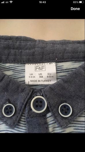 Boys new teeshirt 6/9 mths