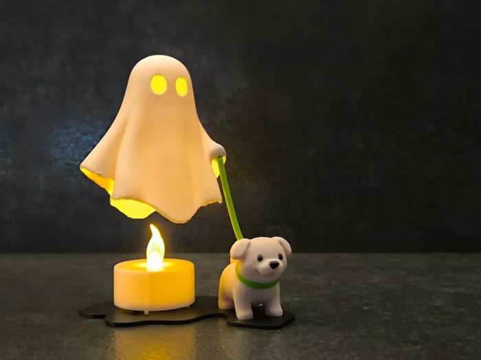Ghost Walking a Dog  Halloween