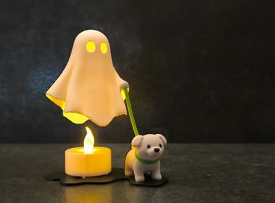 Ghost Walking a Dog  Halloween