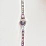 Telstar Quartz ladies silver watch with pink face- working perfectly new battery added. Image 2