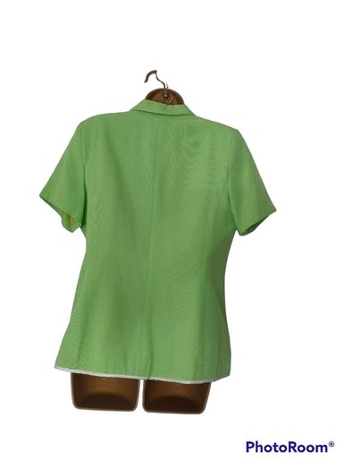 French lime green blazer  with white bow size M/L Postage included