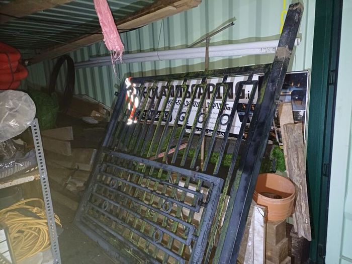 wrought iron fence and gate