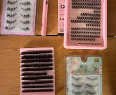 Assorted Cluster Lashes and Strip Lash sets with Bond and Seal