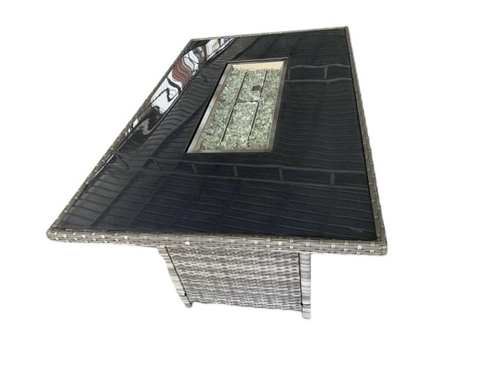 8 Seater Firepit Table Rattan Dining Set