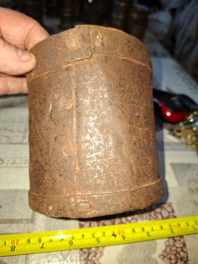 Rare 13 Piece Lot of Antique Chavagnat Tin Measuring Demi-Litre from Paris, France, dating  approximately 1800s.