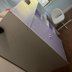 high sleeper/loft bed with desk, chair and mattress included