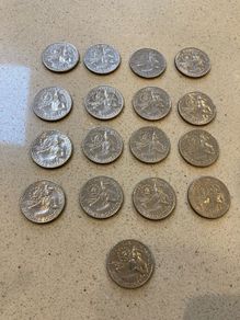 USA 1976 Quarter Dollar Drummer Boy lot x 17 coins. 30 Euro