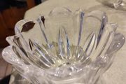 Mikasa Previn Cut Crystal Leaf Design Candy Dish/Bowl