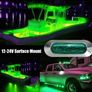 5pcs Ultra-Bright 4-LED Side Marker Lights with Chrome Bezel, 12V-24V Image 7