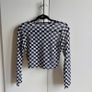 Checked long sleeve top Image 2