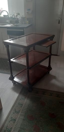antique wooden trolley offers
