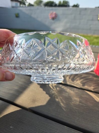 Heavy Medium Sized Crystal Fruit Bowl