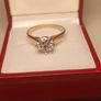 Solid Refurbished Vintage Solitaire Ring with Certified Moissanite Solitaire Image 5