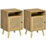 Set of 2 Rattan Bedside Tables Image 8