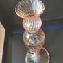 Candlestick Venezian Glass Candle Holder Pink Image 2