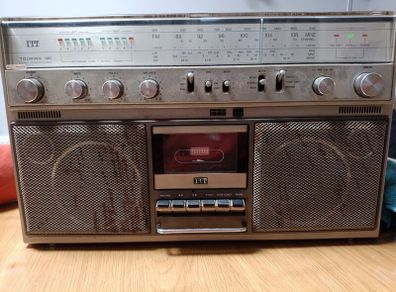 Large Itt Touring 120 Stereo Radio Recorder