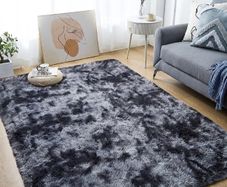 Washable Area Rugs 120 x 160 cm for Bedroom High Pile Non-Slip Modern Rug Shaggy Soft Floor Carpets Mat for Children Living Room