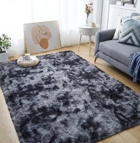 Washable Area Rugs 120 x 160 cm for Bedroom High Pile Non-Slip Modern Rug Shaggy Soft Floor Carpets Mat for Children Living Room