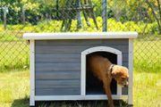 Dog Kennel for Outside,Dog House with Removable Floor for Easy Cleaning, Insulated Outdoor Wooden Dog House,Pitch Roof, Small Hide Shelter, 78cm x 53cm x 58cm (FREE SHIPPING)