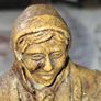 Peasant woman c1950s Wearing a Headscarf and Apron while carrying a bundle of provisions, features detailed facial expressions, textured clothing folds, and a base characteristic of regional decorative collectibles, Postage Available or Collection, Image 6