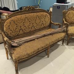 antique sofa and chairs.