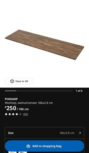 Ikea table top - Pinnarp/Karlby