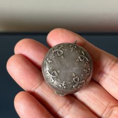 Vintage silver snuff box locket pendant