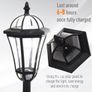 Set of 2 Solar LED Garden Lamp Posts Image 5