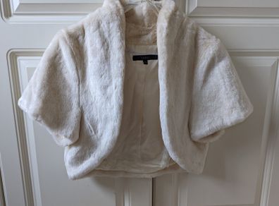 Faux fur shrug